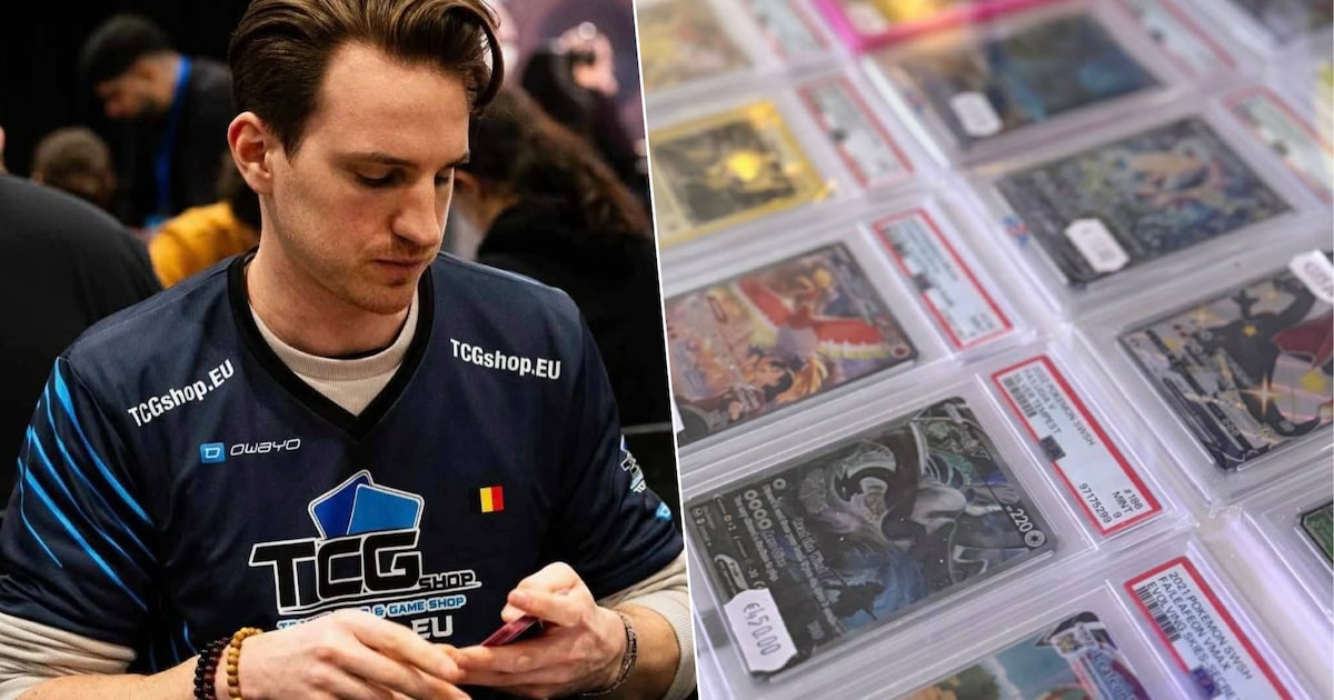 Met zijn Pokémonkaarten reist Sen (28) uit Hasselt de wereld rond: “Mijn duurste? Een Lugia van mins