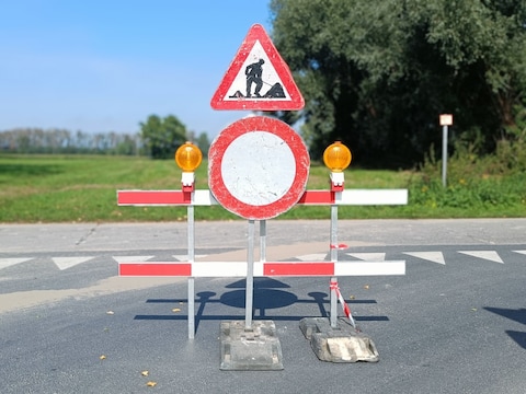 Illustratie wegenwerken.