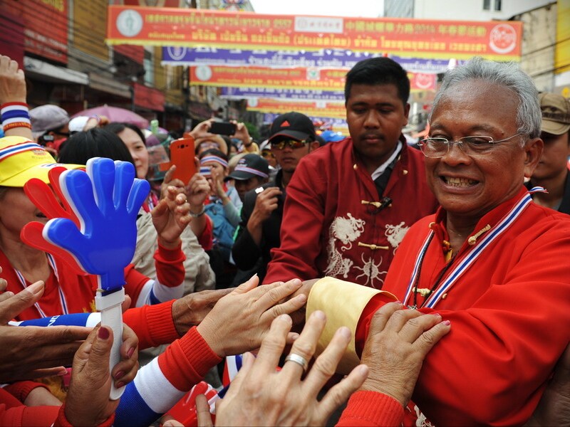 Leider van de anti-regeringsprotesten Suthep Thaugsuban.