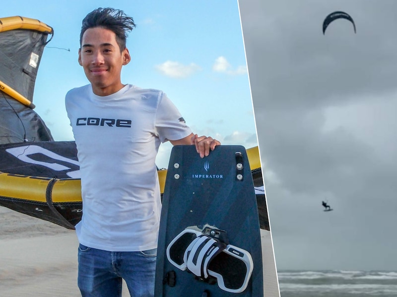 Kitesurfer Minh Claeys beleefde een topdag.