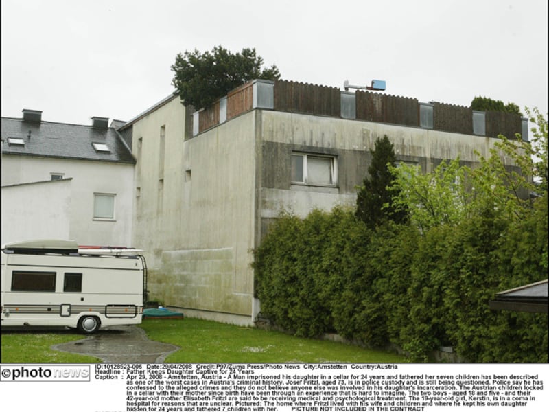 Het huis van Josef Fritzl in Amstetten.