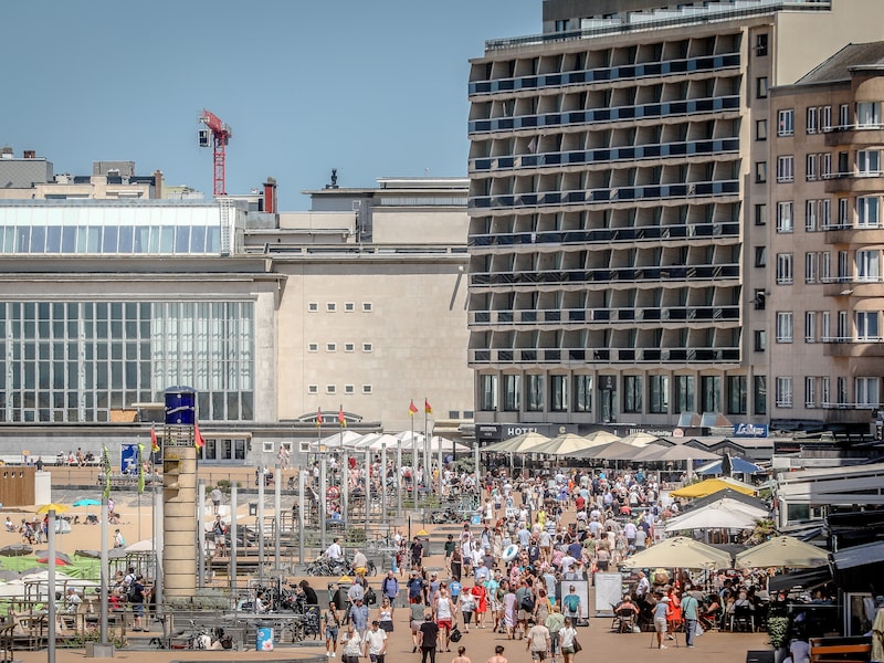 De zeedijk van Oostende