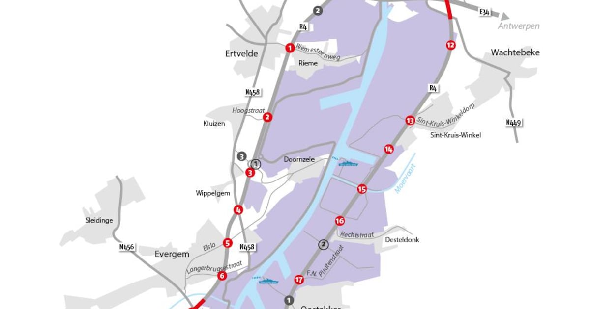 Zo ziet de R4 West er na 2021 uit | Regio | HLN.be