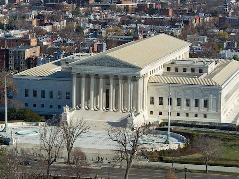 Het Amerikaanse hooggerechtshof in Washington.