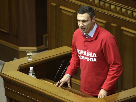 Oekraiense oppositieleider en bokser Vitali Klitsjko.