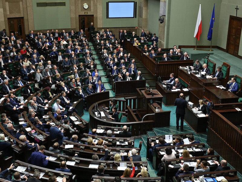 Het Poolse parlement in Warschau.