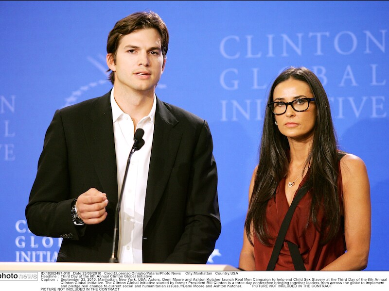 Ashton Kutcher en Demi Moore in 2010.