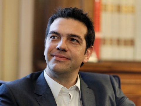 Alexis Tsipras, leider van de Griekse radiaal linkse partij Syryia.