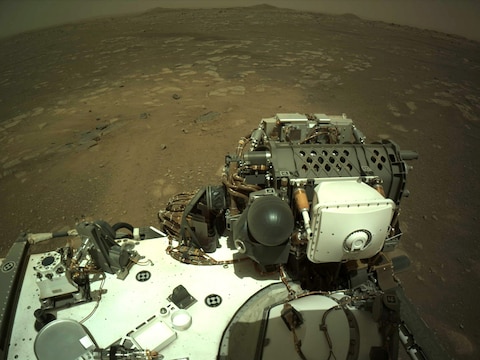 Archiefbeeld: een ‘selfie’ van Marsrover Perseverance tijdens zijn missie op de rode planeet.