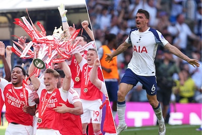 Feest in Noord-Londen: Leandro Trossard en Arsenal steken beker de lucht in, Tottenham redt zich op slotspeeldag