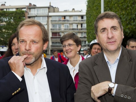 Damien Thiery en FDF-voorzitter Olivier Maingain.