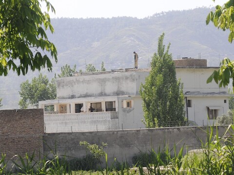 Het complex in Abottabad waar Osama verbleef.