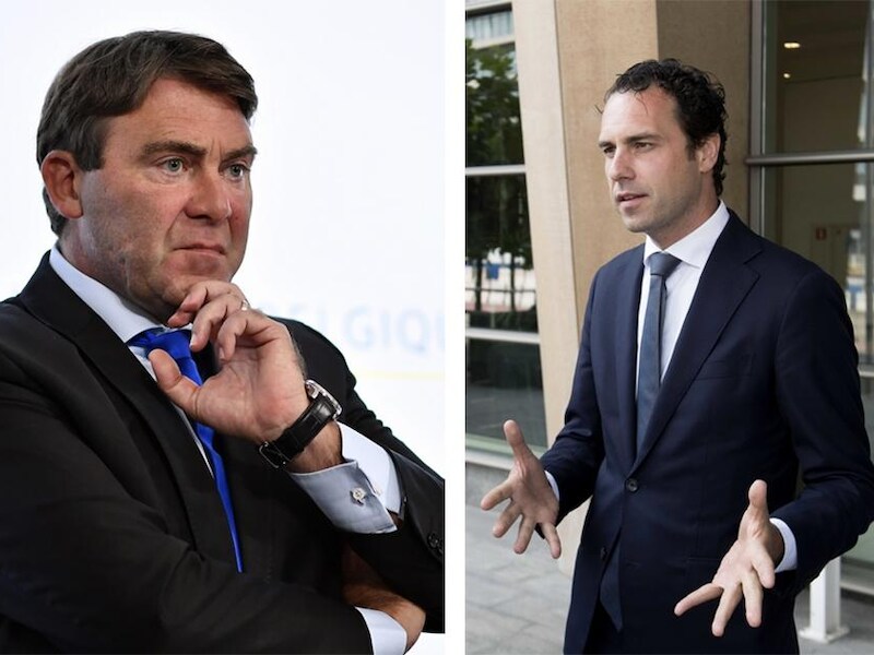 De Belgische minister van Landbouw Denis Ducarme en de Nederlandse staatssecretaris van Economische Zaken Martijn van Dam.