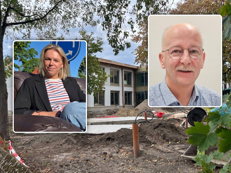 Momenteel wordt de omgeving van het gerenoveerde gemeentehuis in Rijkevorsel aangepakt.