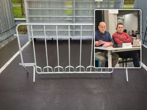 Een fietsnadarhek, Inzet: Rijkevorsel - De fractie van GemeenteBelangen+ met Eric Vermeiren en Jeroen Ooms.