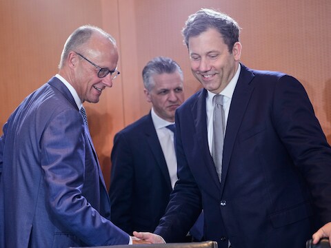 Friedrich Merz en Lars Klingbeil.
