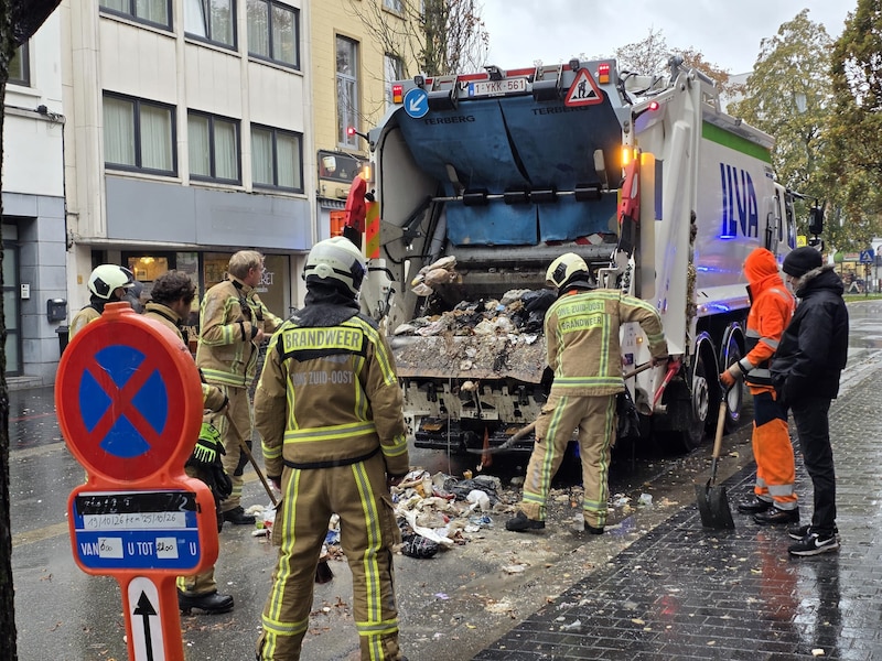De brand was snel onder controle. 