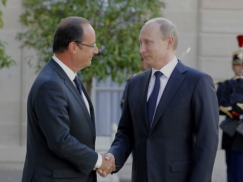 Hollande met Poetin.