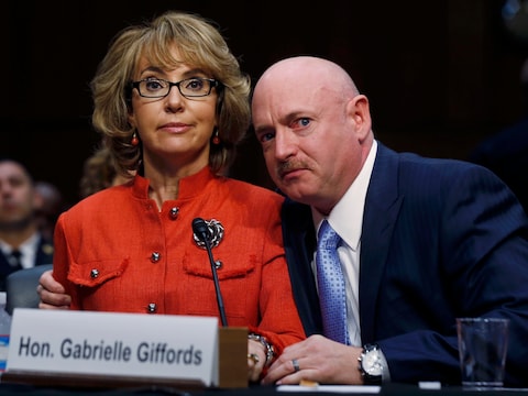Giffords met haar man Mark Kelly