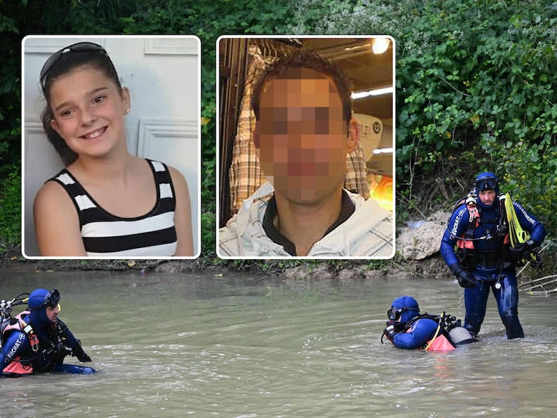 Duikers zoeken nog volop naar de vermiste Lyhanna Bernard (11). Jérome B. (rechts) werd aangehouden in verband met haar verdwijning.