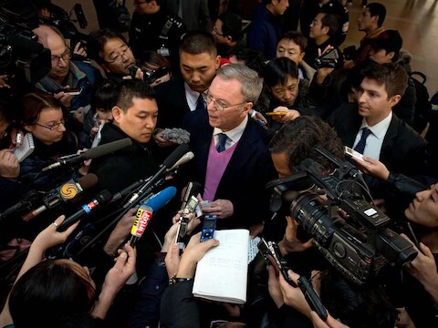 Google-topman Eric Schmidt bezocht onlangs nog Noord-Korea.