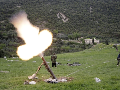 Syrische rebellen op de al-Ghab vlakte. (Archiefbeeld)