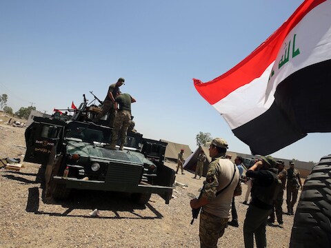 Het Iraakse leger bereidt zich voor op een militaire operatie in Fallujah.
