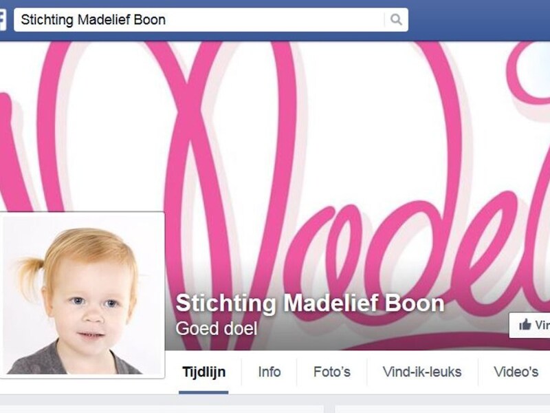 De Facebook-pagina van Madelief Boon, waarop wordt opgeroepen haar kaartjes te sturen, maar die actie liep inmiddels wat uit de hand.