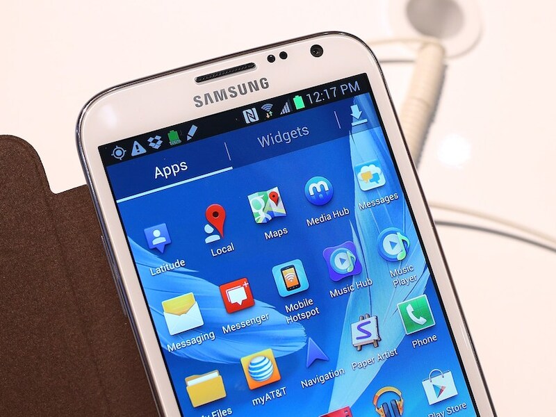 De Samsung Galaxy Note II, de nieuwste smartphone in de Galaxy-serie.