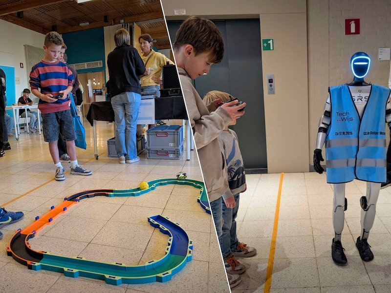 Leren vliegen met drones? Het kon allemaal!, Tijdens TechWijs kon je meteen ook een echte robot besturen