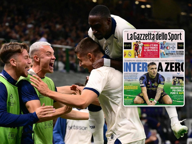De Italiaanse pers zag hoe Inter thuis de boot in ging.