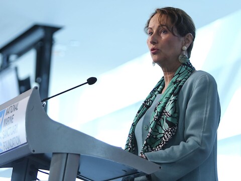 De Franse minister van Milieu Ségolène Royal.