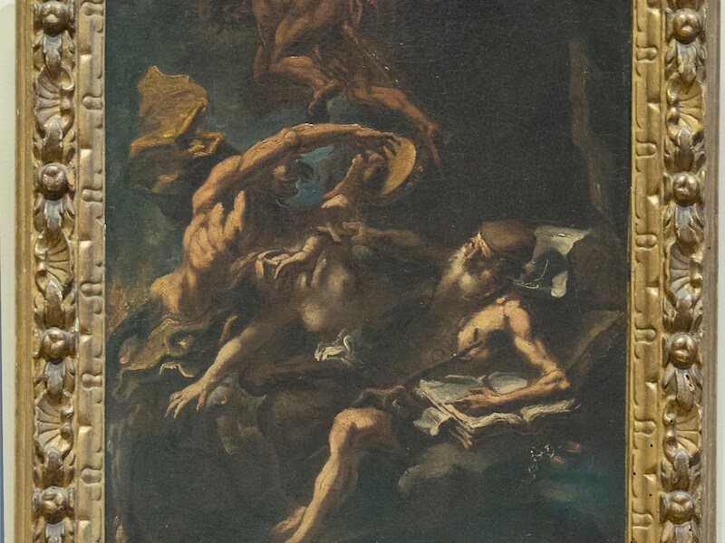 'De verleiding van de Heilige Antonius' van de Italiaanse kunstenaar Sebastiano Ricci is één van de vier schilderijen die in het Louvre hangen.