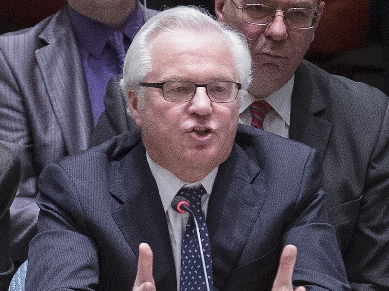 De Russische VN-ambassadeur Vitaly Churkin.