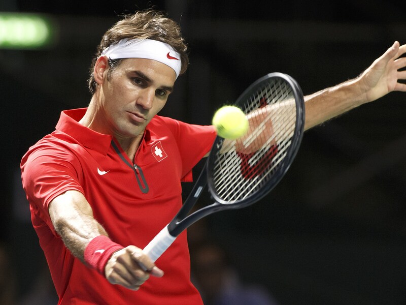 Roger Federer mepte Zwitserland naar de halve finales.