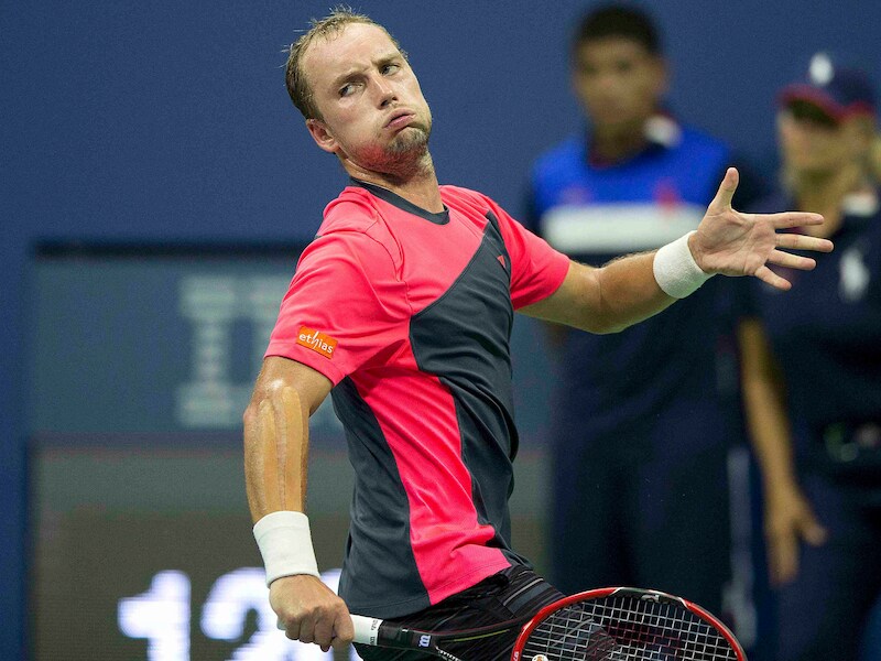 Even blazen: Darcis kon Federer niets in de weg leggen.