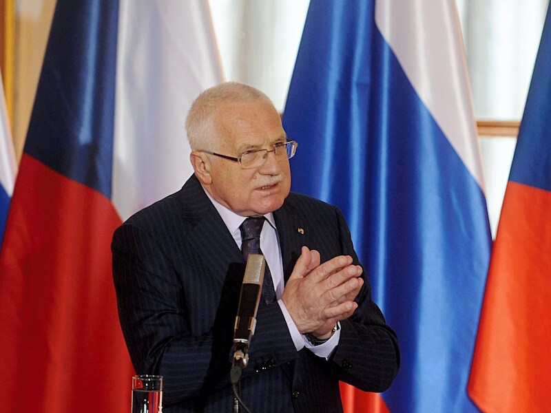 De Tsjechische gewezen president Vaclav Klaus.