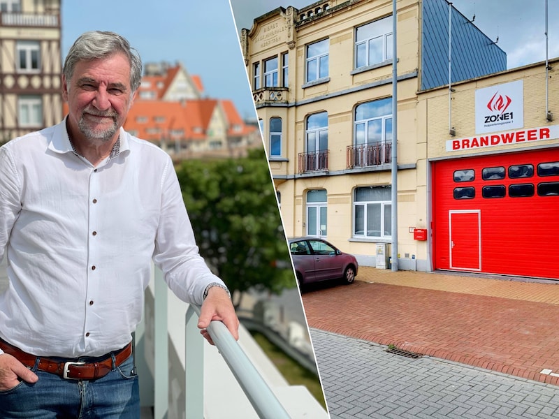 Wilfried Vandaele, burgemeester van De Haan / De brandweerkazerne in Wenduine