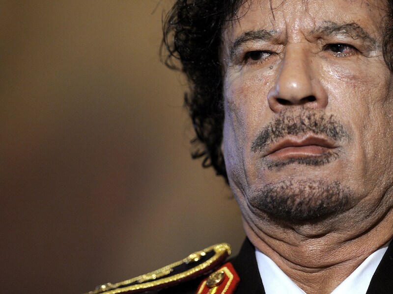 Mouammar Kadhafi.
