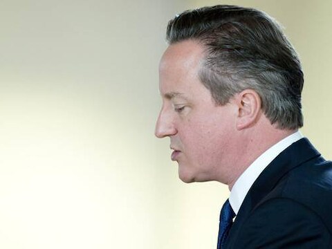 Premier Cameron op een persconferentie tijdens de EU-top in Brussel afgelopen vrijdag.