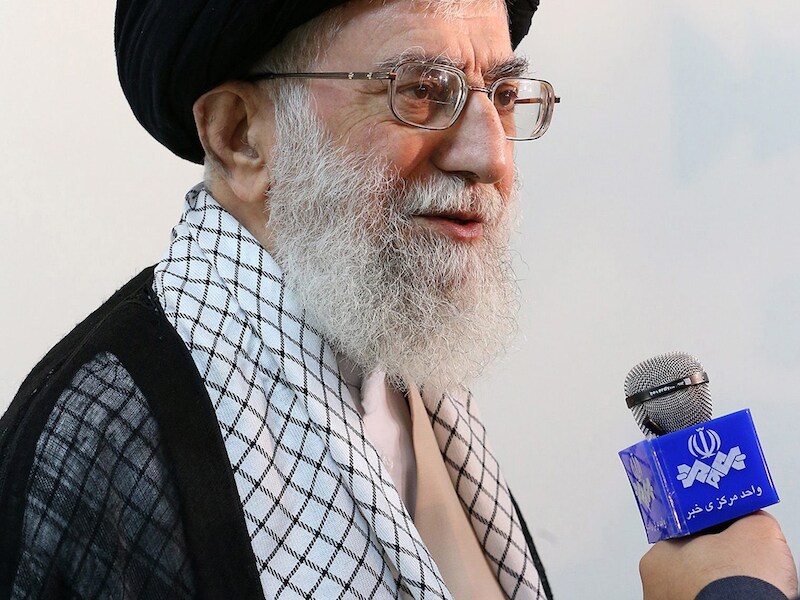 De Iraanse geestelijke leider ayatollah Ali Khamenei.
