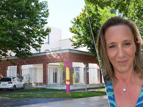 Het nieuwe schoolgebouw van de stedelijke basisschool De Lettertuin in Ninove., Schepen Ilse Malfroot (Forza Ninove).