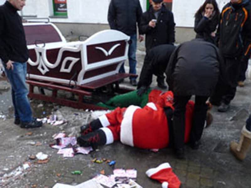 Kerst op z'n best in het Poolse stadje Ustrzyki Dolne.