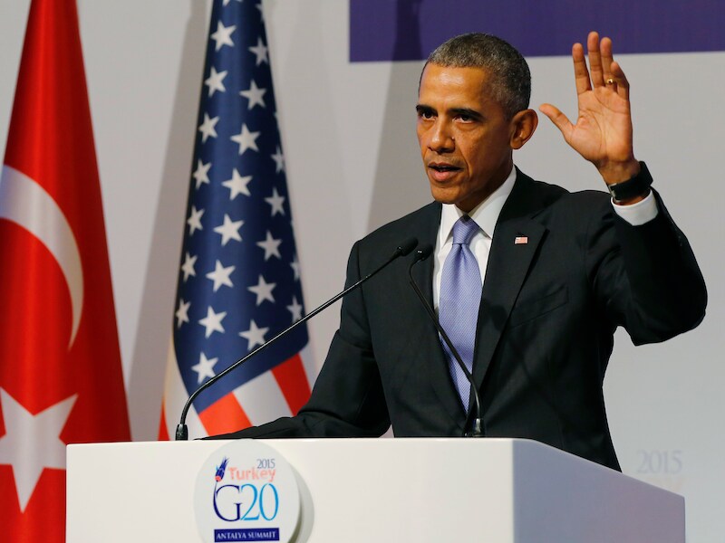 De Amerikaanse president Barack Obama.