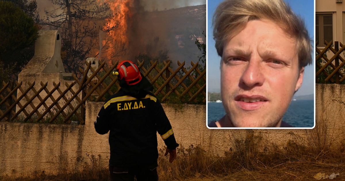 Vlaming in Griekenland moest vluchten voor bosbranden nabij Athene: “Assen kwamen zelfs tot binnen i