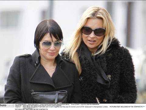 Sadie Frost en haar beste vriendin Kate Moss.