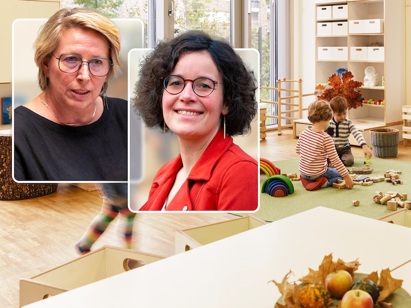 Vlaams minister van Welzijn Caroline Gennez (Vooruit) en Vlaams Parlementslid Lise Vandecasteele (PVDA) over de verhoging van de prijs voor de kinderopvang.