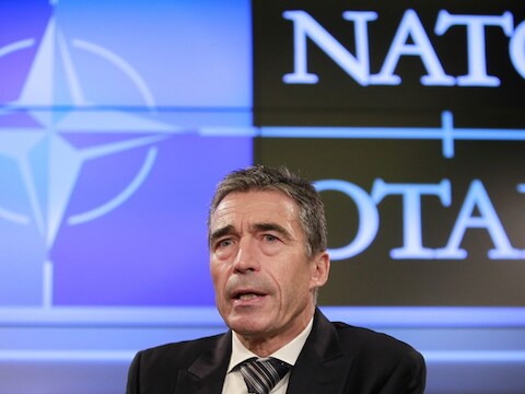 Anders Fogh Rasmussen, secretaris-generaal van de NAVO.