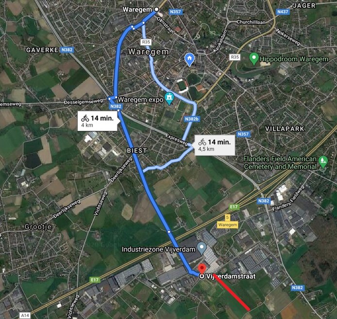 Straks veilig naar Anzegem fietsen, langs de industriezone en de oude ...