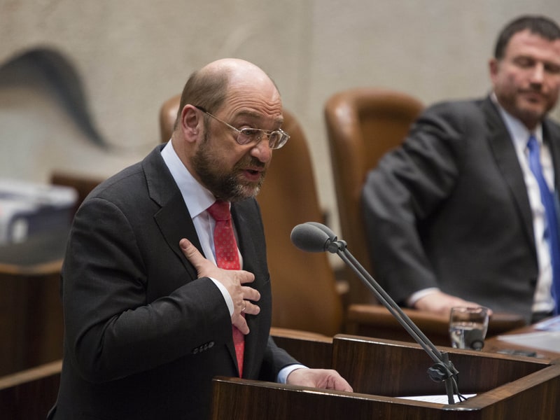 Martin Schulz in de Knesset.
